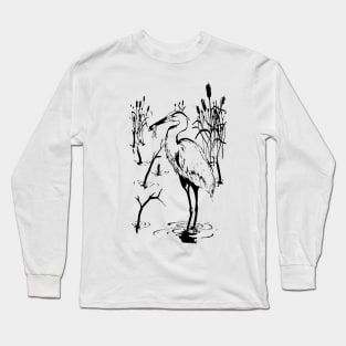 Grey Heron Long Sleeve T-Shirt